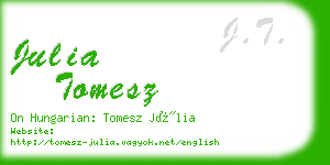 julia tomesz business card